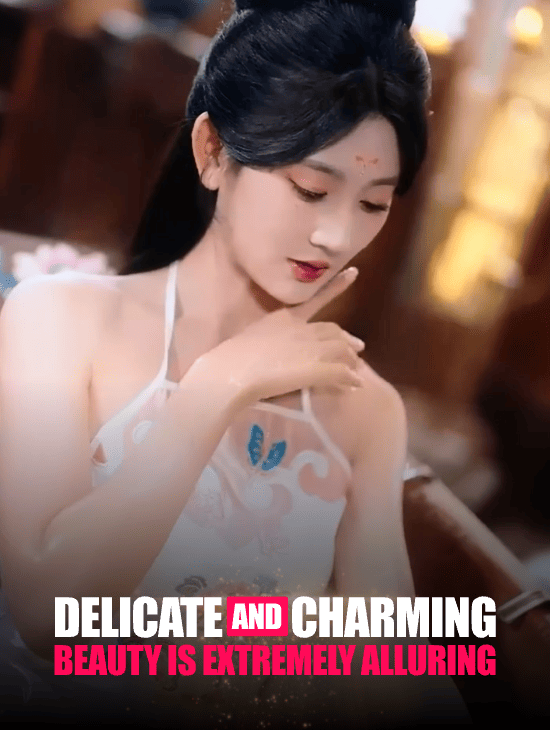 The delicate and charming beauty is extremely alluring.